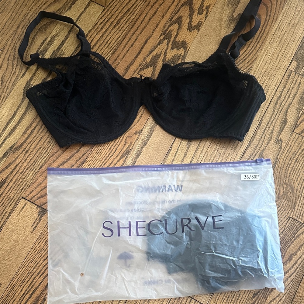 Shecurve 2 Black Lace Bras